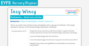 EYFS Incy Wincy Maths Adult-led Activities