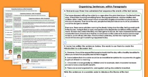 Year 6 Organising Sentences within Paragraphs