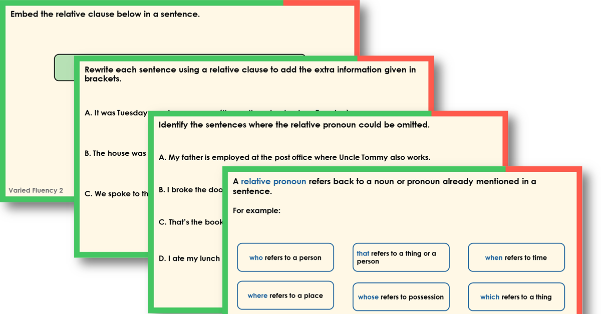 Free Year 6 Consolidating Relative Clauses Teaching PowerPoint