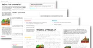 Year 3 Reading Skills - What is a Volcano?