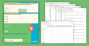 Year 6 Spelling Assessment Resources - S58 – Words with the /i:/ sound spelt ei after c