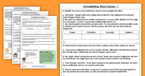 Consolidating Word Classes 1 Homework Extension