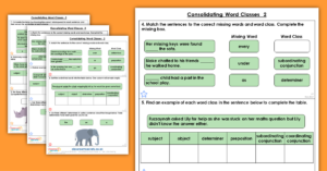 Year 6 Consolidating Word Classes 2 Homework Extension Consolidation