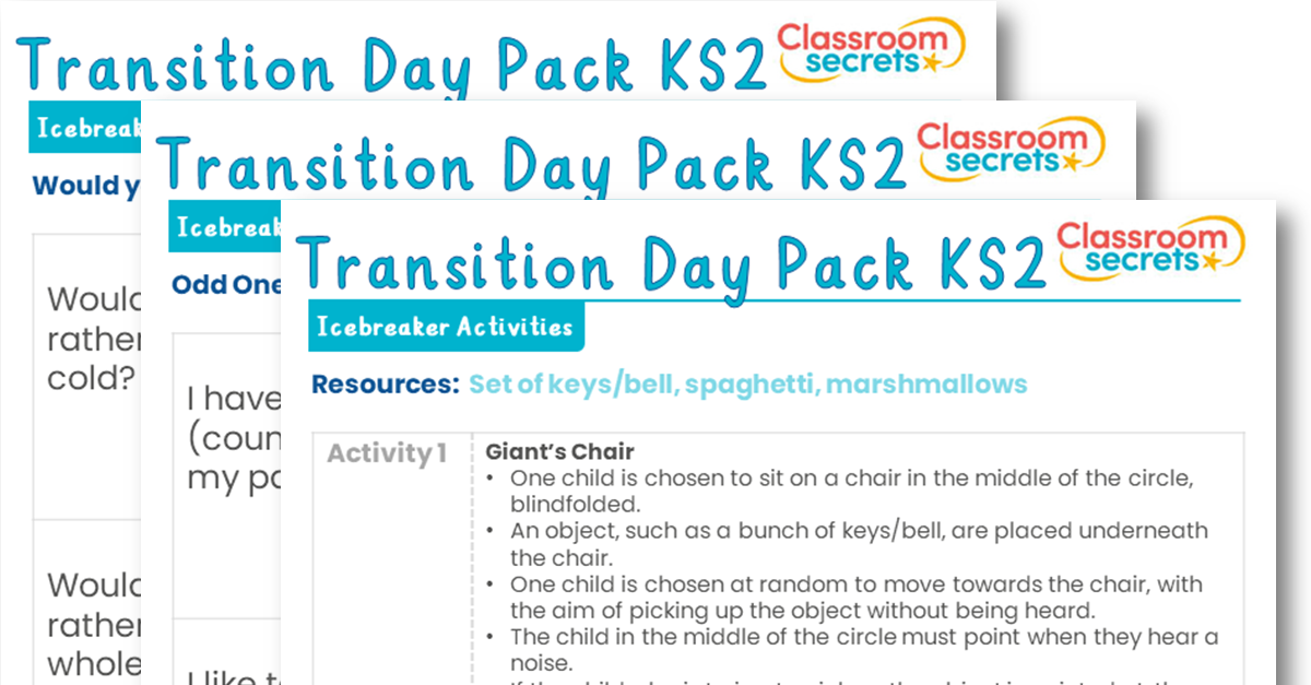  KS2 Summer Transition Day Resource Pack
