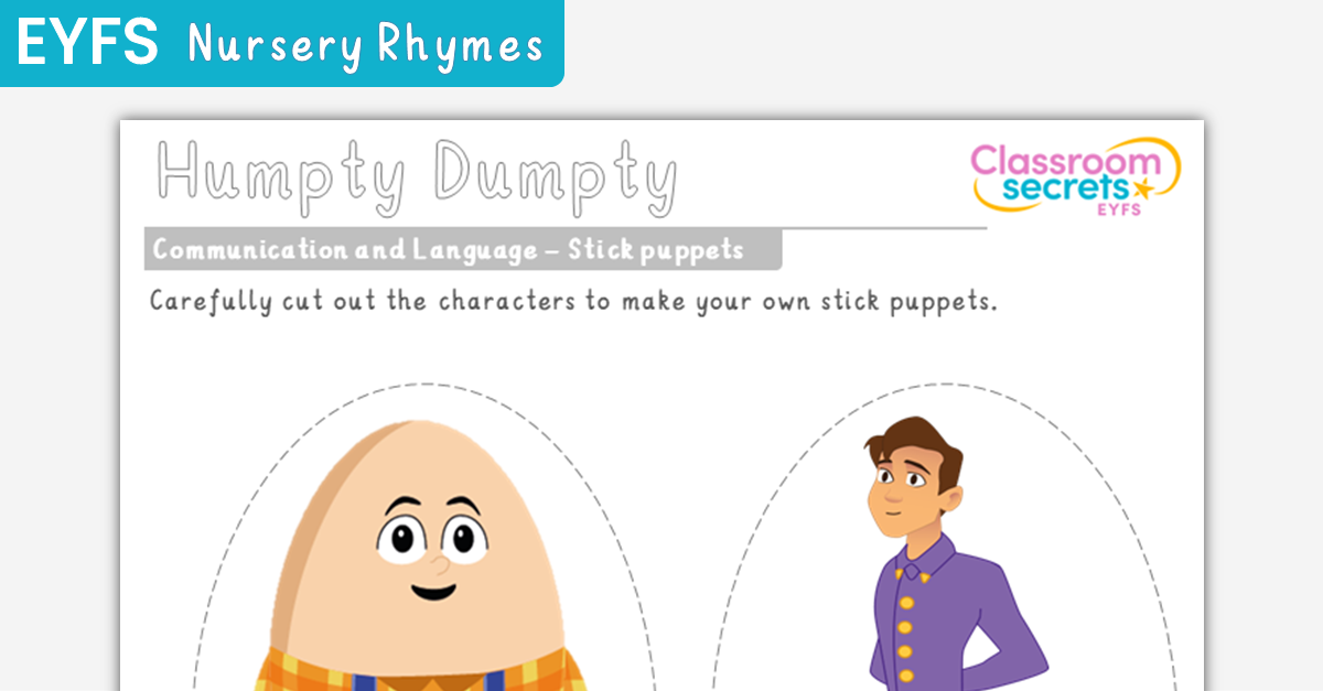 EYFS Humpty Dumpty Stick Puppets