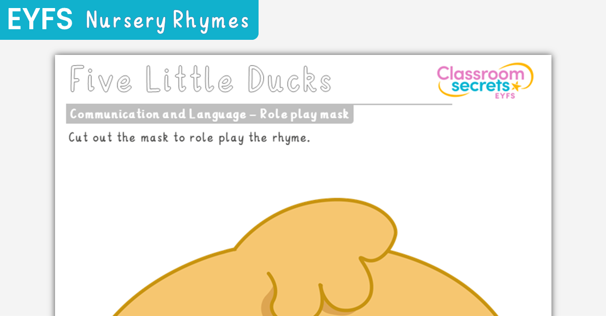 EYFS Five Little Ducks Role Play Mask