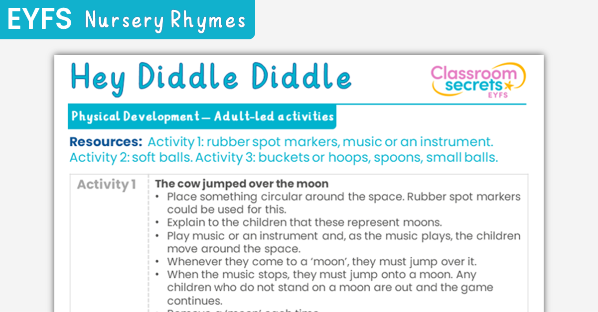 EYFS Hey Diddle Diddle Physical Development