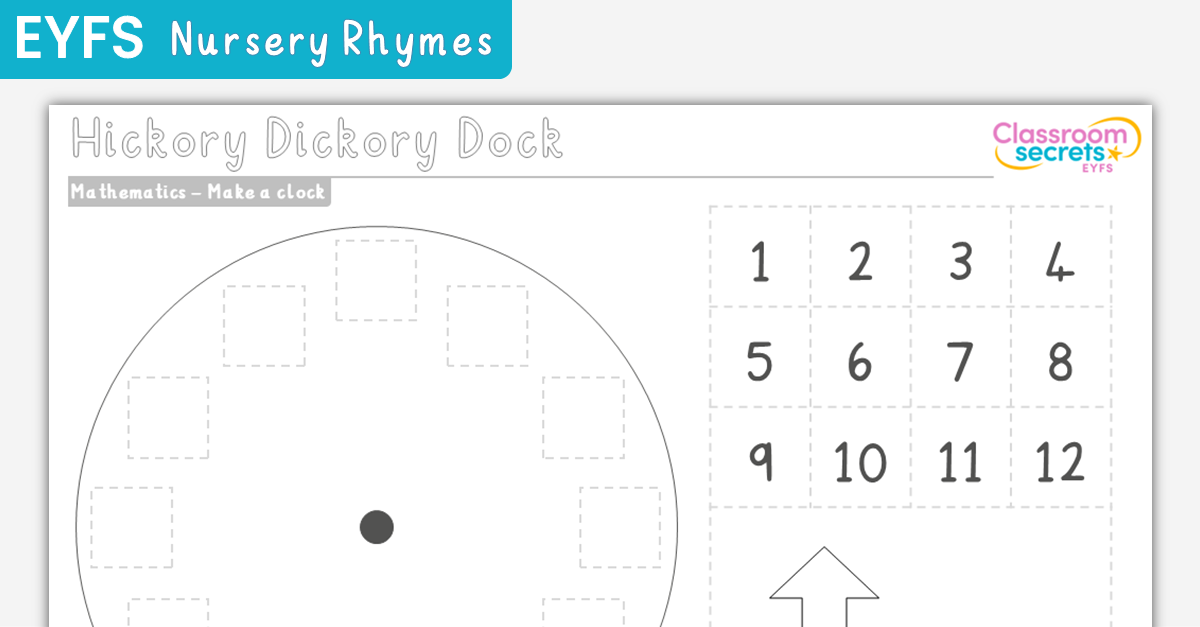 EYFS Hickory Dickory Dock Make a Clock