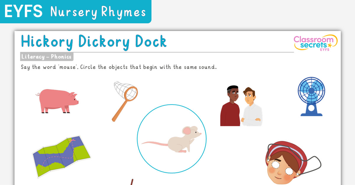 EYFS Hickory Dickory Dock Phonics Activity