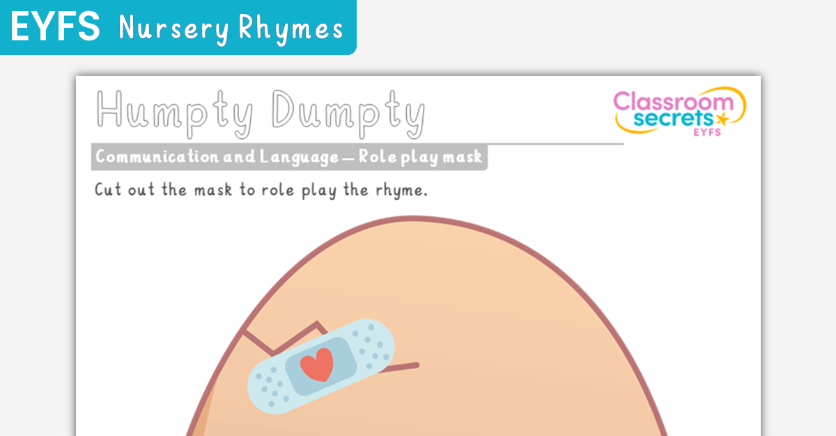 EYFS Humpty Dumpty Role Play Mask