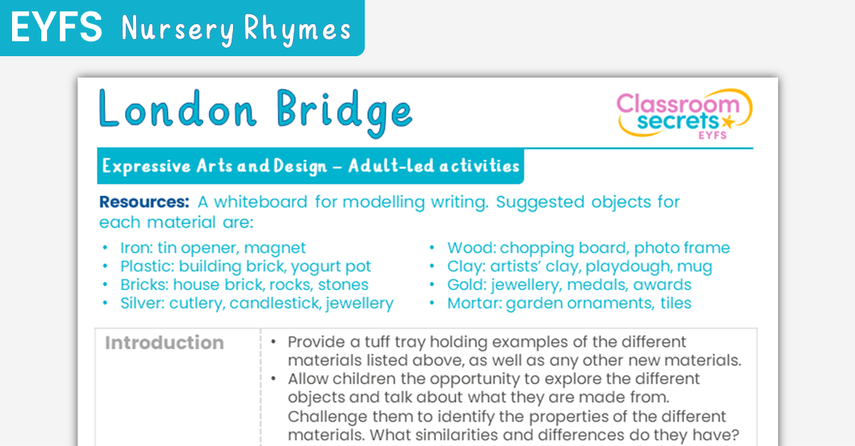 EYFS London Bridge Expressive Arts and Design