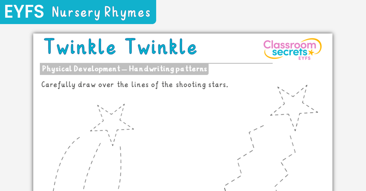 EYFS Twinkle Twinkle Handwriting Patterns