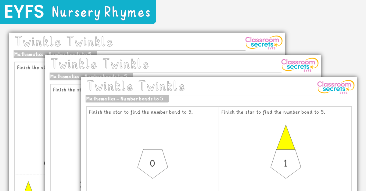 EYFS Twinkle Twinkle Number Bonds to 5 Activity
