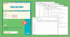 Year 3 Spelling Assessment Resources - S34 – The suffixes –ment, –ness, –ful, –less and –ly Pack 2
