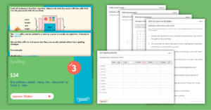 Year 3 Spelling Assessment Resources - S34 – The suffixes –ment, –ness, –ful, –less and –ly Pack 3