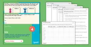 Year 4 Spelling Assessment Resources - S26 – Adding –est and –y to words of one syllable ending in a single consonant letter after a single vowel letter Pack 2