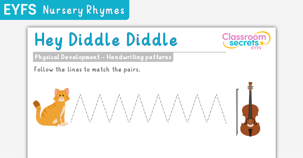 EYFS Hey Diddle Diddle Handwriting Patterns