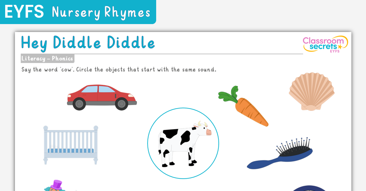 EYFS Hey Diddle Diddle Phonics Activity