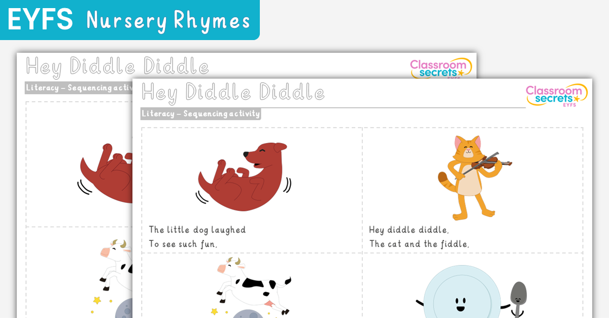 EYFS Hey Diddle Diddle Sequencing Activity