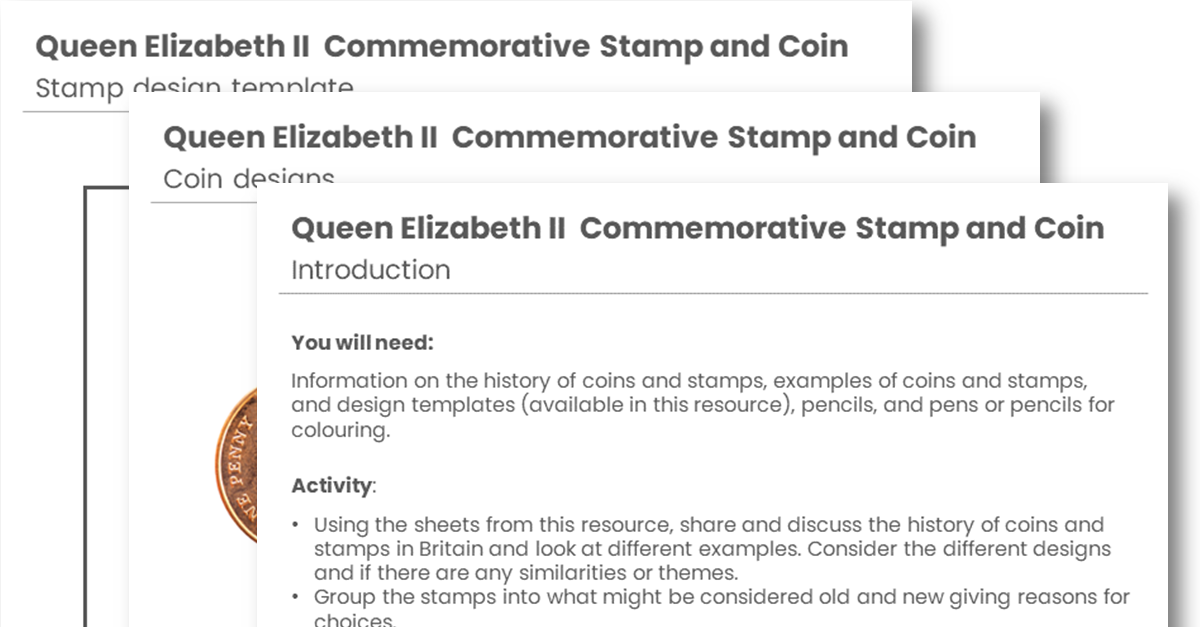 Free Queen Elizabeth II - Commemoration Coin and Stamp Design Activity