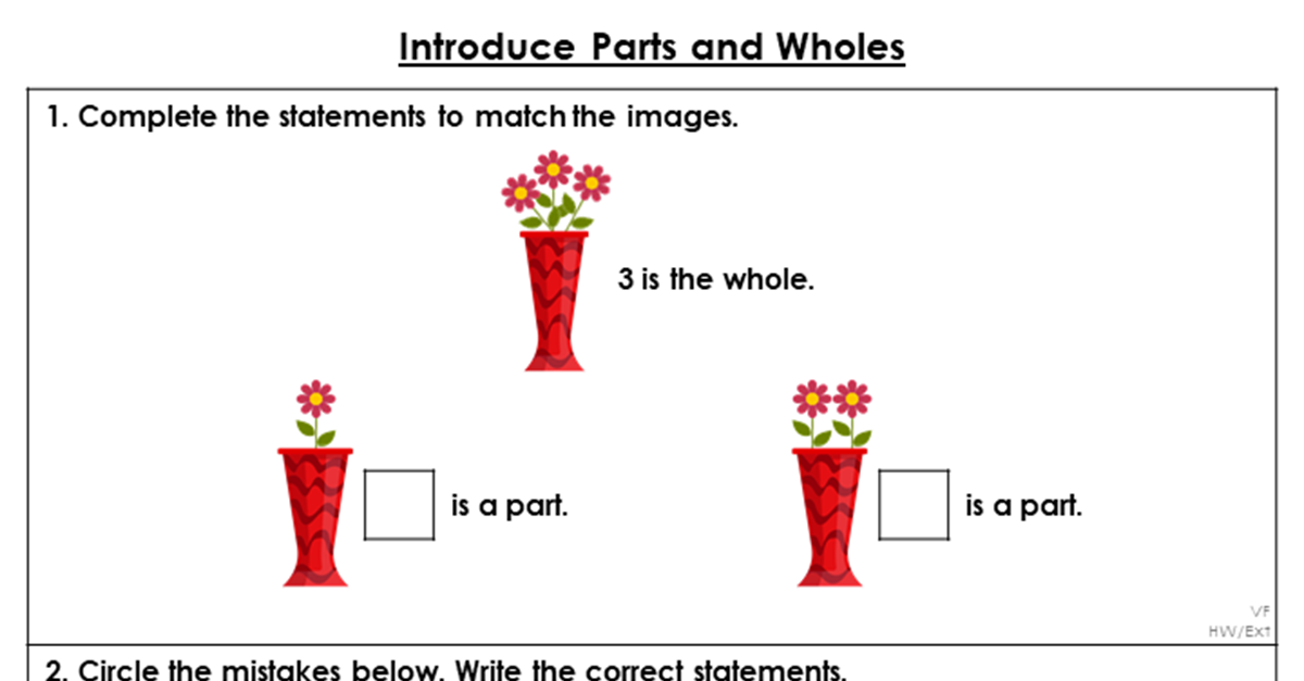 Introduce Parts and Wholes - Extension