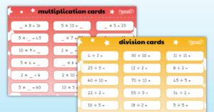 Year 2 Multiplication and Division Cards