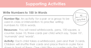 Write Numbers to 100 in Words