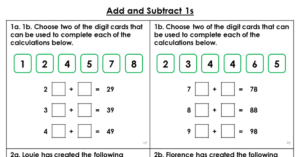 Add and Subtract 1s - Reasoning and Problem Solving