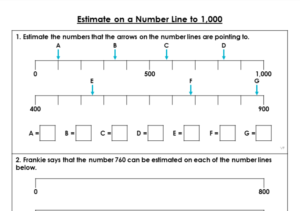 Estimate on a Number Line to 1,000