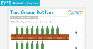 EYFS Ten Green Bottles Number Bonds Activity