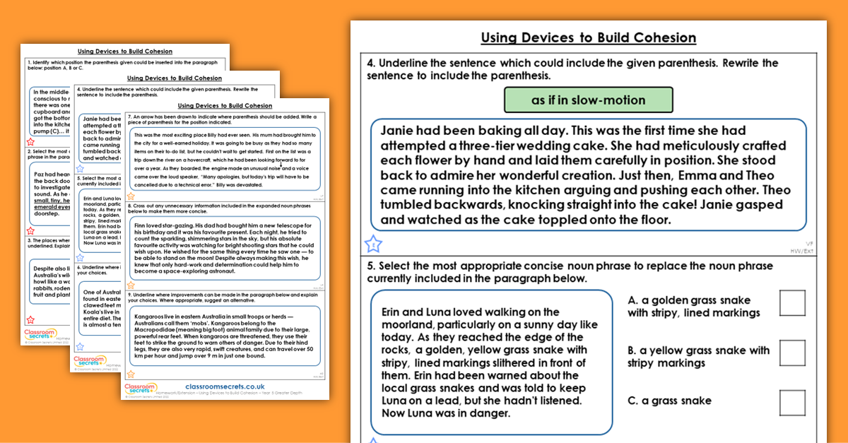 Using Devices to Build Cohesion Homework
