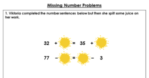 Missing Number Problems - Discussion Problems