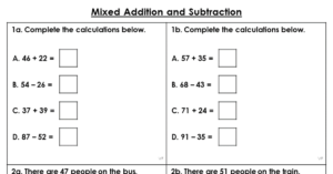 Mixed Addition and Subtraction - Varied Fluency
