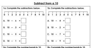 Subtract from a 10 - Varied Fluency