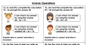 Inverse Operations - Reasoning and Problem Solving