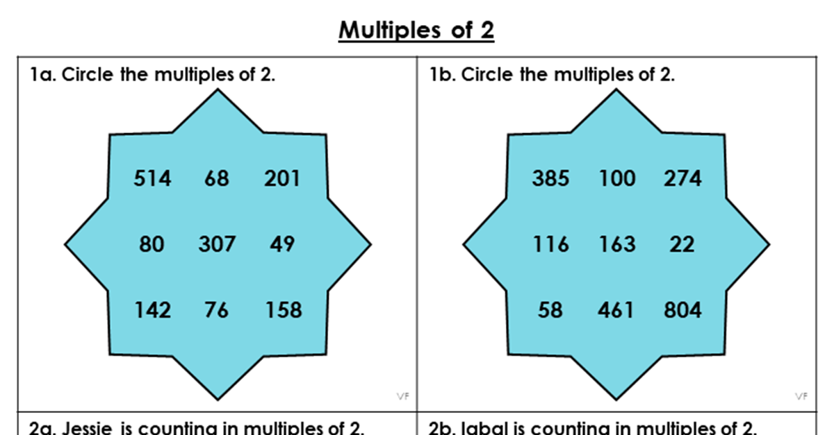 Multiples of 2
