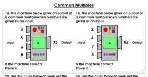 Common Multiples - Reasoning and Problem Solving