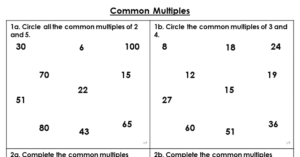 Common Multiples - Varied Fluency