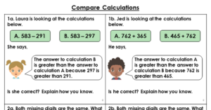 Compare Calculations - Reasoning and Problem Solving