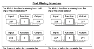 Find Missing Numbers - Reasoning and Problem Solving