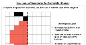 Use Lines of Symmetry to Complete Shapes - Discussion Problem