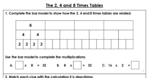 The 2, 4 and 8 Times Tables - Extension