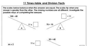 11 Times-table and Division Facts - Discussion Problems