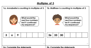 Multiples of 3 - Varied Fluency