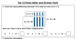 12 Times-table and Division Facts - Extension
