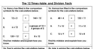 The 12 Times-table and Division Facts - Reasoning and Problem Solving