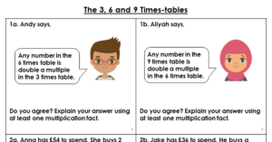The 3, 6 and 9 Times-tables - Reasoning and Problem Solving