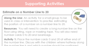 Estimate on a Number Line to 20 Supporting Activity