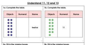 Understand 11, 12 and 13 - Varied Fluency