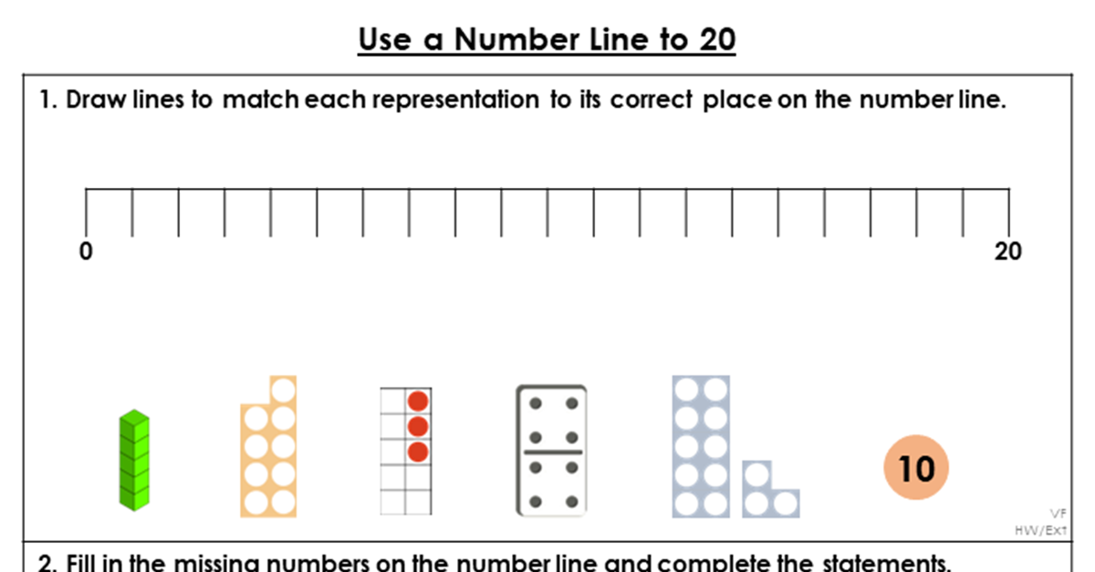 Use a Number Line to 20 - Extension